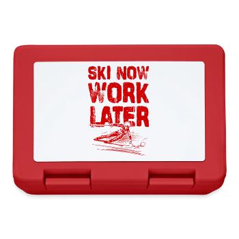 Ski travaille maintenant plus tard - Boîte à goûter - rouge - Devant