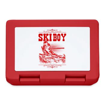 Garçon de ski - Boîte à goûter - rouge - Devant