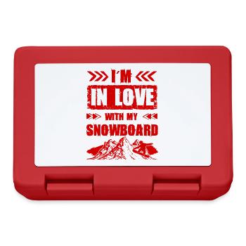 love Snowboarding - Brotdose - Rot - Vorne