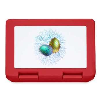 Happy Easter, Easter Eggs, 3D Design Egg - Lunchbox - red - Front