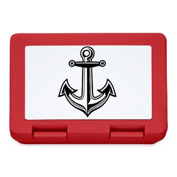 Anker Symbol Hafen - Brotdose - Rot - Vorne