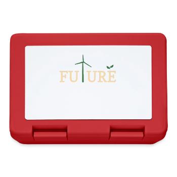 Wind power Wind turbine Environmental protection Energy Electricity - Lunchbox - red - Front