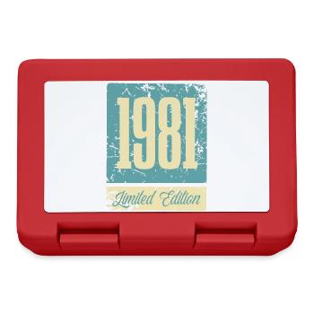 1981 Anniversaire de naissance Année de naissance - Boîte à goûter - rouge - Devant