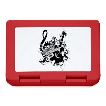 Clef de guitare - Boîte à goûter - rouge - Devant