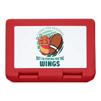 Je suis venu pour rester pour le football à cause des ailes de poulet - Boîte à goûter - rouge - Devant