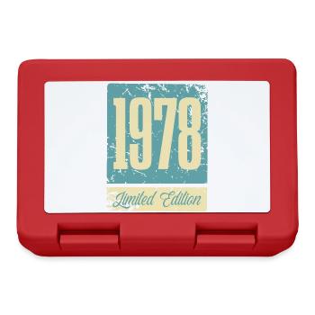 1978 Geboren Geburtstag Geburtsjahr - Brotdose - Rot - Vorne