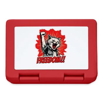Rebellious cat screams for freedom and power - Lunchbox - red - Front
