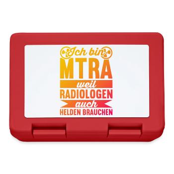 MTRA Röntgen Radiologie Radiologe MTA - Brotdose - Rot - Vorne