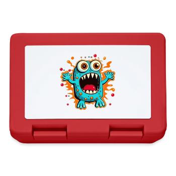 Monster Crash - Cooles blaues Monster - Brotdose - Rot - Vorne