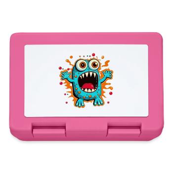 Monster Crash - Cooles blaues Monster - Brotdose - Pink - Vorne