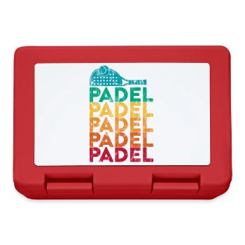 Padel Paddleball Padel Game Tennis Ball Game Retro - Boîte à goûter - rouge - Devant