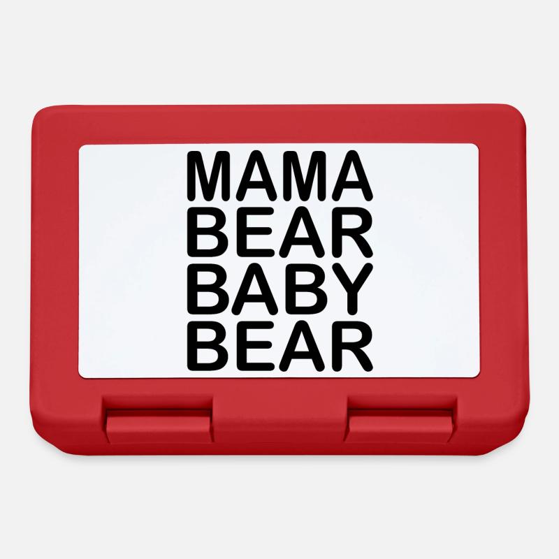 Maman Ours Bébé Ours - Boîte à goûter - rouge