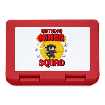 Ninja Birthday Party Squad Of The Birthday Ninja - Lunchbox - red - Front