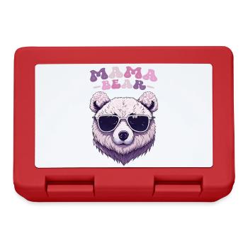 Mama Bear Sonnenbrille Kirschblüten Muttertag - Brotdose - Rot - Vorne