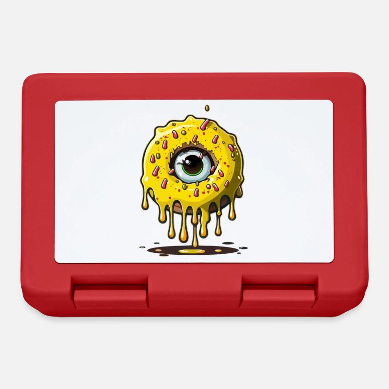 Monster Eye Donut - Lunchbox - red