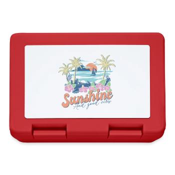 Sunshine And Great Vibes Summer - Lunchbox - red - Front