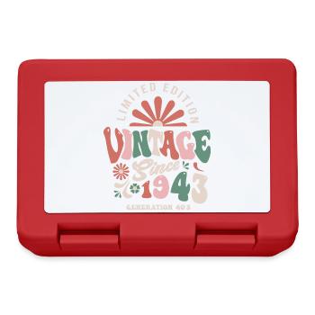 1943 Birthday 80 Years Vintage Groovy - Lunchbox - red - Front