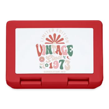 1973 Anniversaire 50 Ans vintage - Boîte à goûter - rouge - Devant