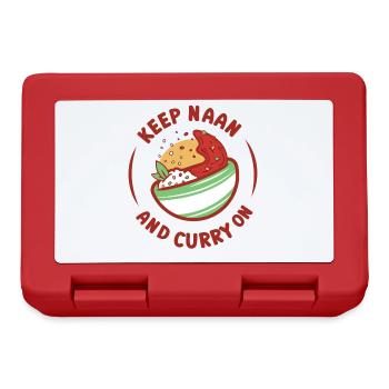 Gardez le naan et le curry sur les amateurs de cuisine indienne - Boîte à goûter - rouge - Devant
