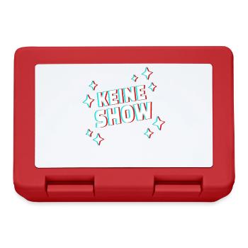 KEINE SHOW Glitch Schriftzug - Brotdose - Rot - Vorne