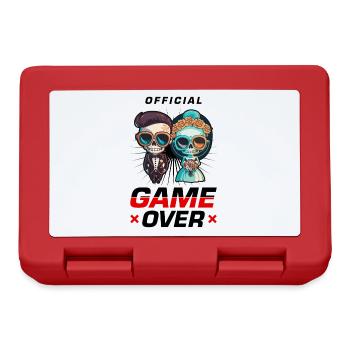Hochzeitspaar Game Over Brautpaar Jga - Brotdose - Rot - Vorne