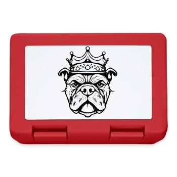 Bulldog Crown Dog King - Boîte à goûter - rouge - Devant