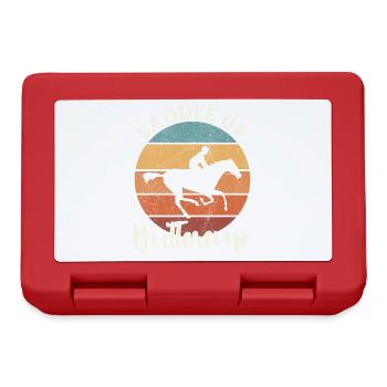 Eat Sleep Horse Racing Repeat Rider Horse - Lunchbox - red - Front