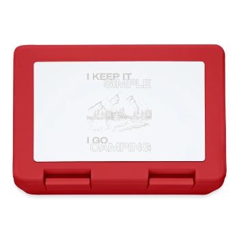 I keep it simple i go camping tent mountains outdoor - Lunchbox - red - Front