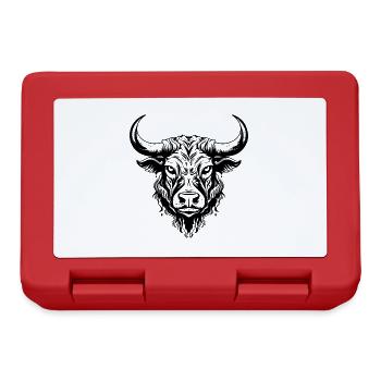 Bull Head Bull Taurus - Lunchbox - red - Front
