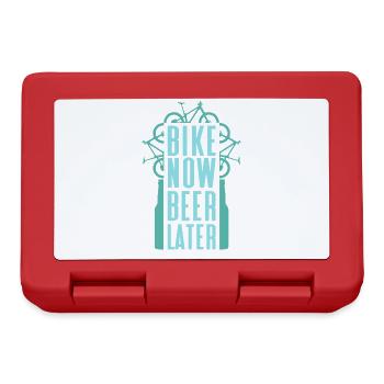 bike now beer later MTB Mountainbike - Brotdose - Rot - Vorne