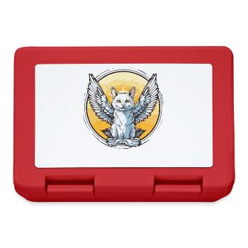 Cat with wings - Lunchbox - red - Front
