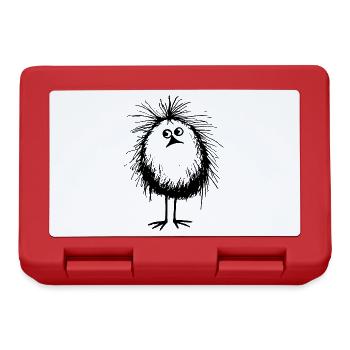 Mignon oiseau monstre à plumes - Boîte à goûter - rouge - Devant