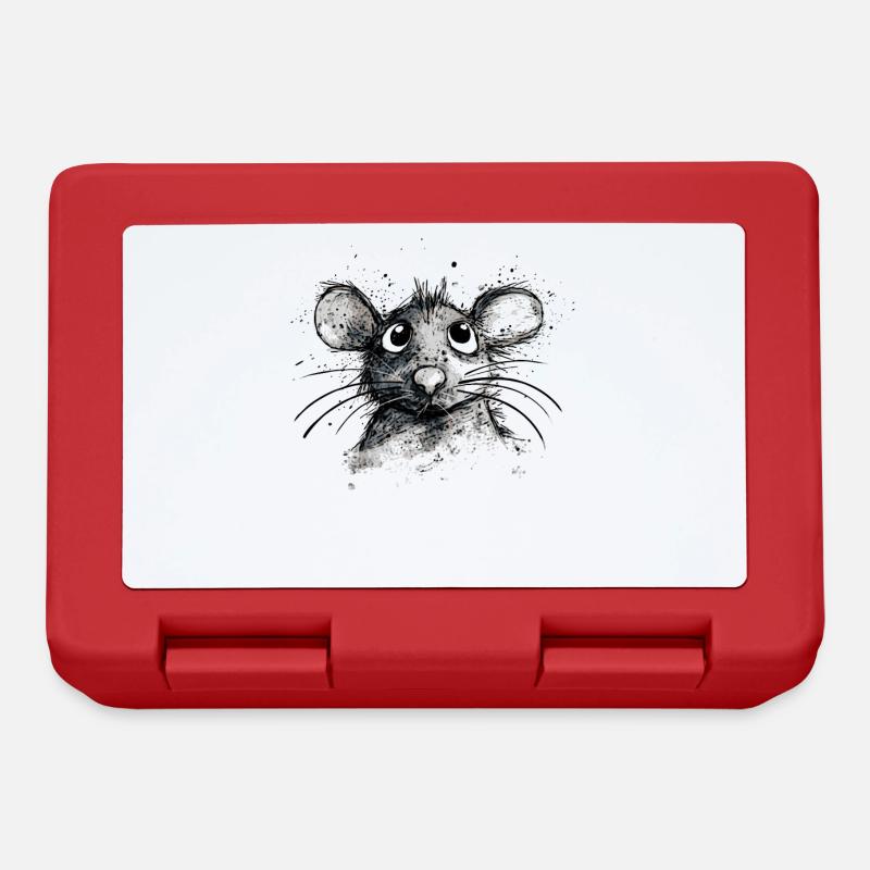 Cartoon-Maus - Brotdose - Rot