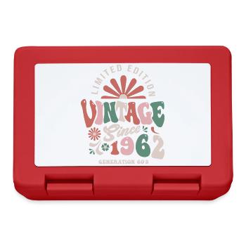 1962 Geburtstag Jahrgang 1962 - Brotdose - Rot - Vorne