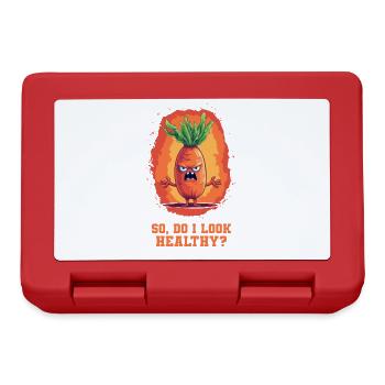 Do I look healthy? Vegan Cartoon Carrot - Lunchbox - red - Front
