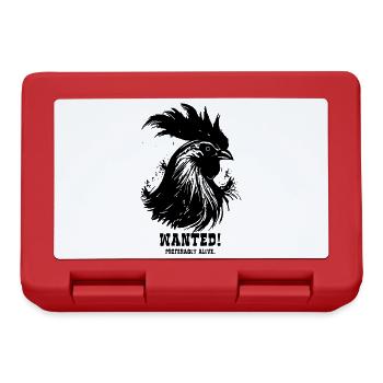 Wanted: Prefers lively funny rooster - Lunchbox - red - Front