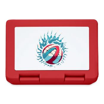 Volleyball Logo - Brotdose - Rot - Vorne