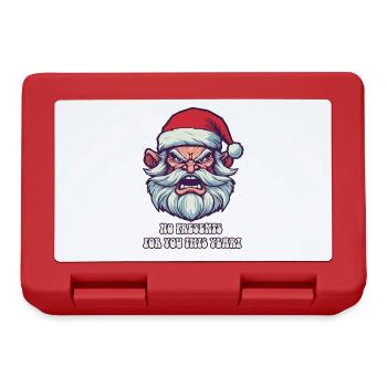 Pas de cadeaux pour vous ! Père Noël en colère - Boîte à goûter - rouge - Devant