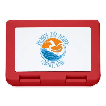 Born to surf forced to work - Surfing Lover Tee - Brotdose - Rot - Vorne