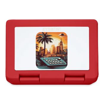 Accountant Vintage Sunset Accounting Graduation - Lunchbox - red - Front