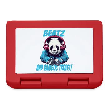 Panda DJ - Boîte à goûter - rouge - Devant
