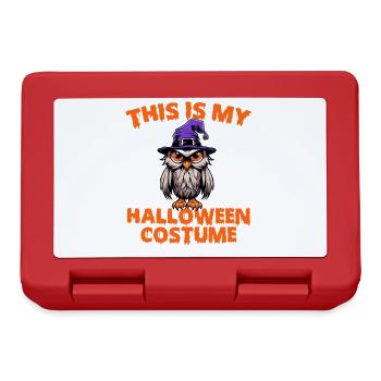 Das ist mein Halloween-Kostüm Eule für Kinder - Brotdose - Rot - Vorne