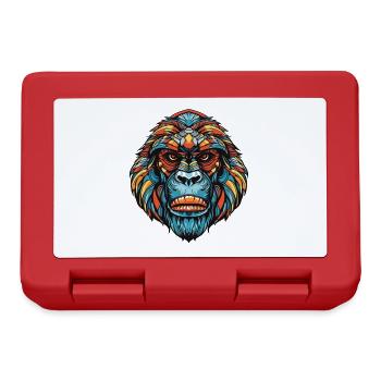 Gorilla Portrait - Brotdose - Rot - Vorne