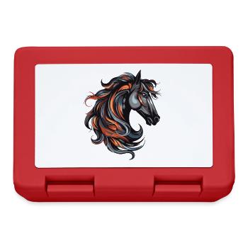 Portrait de cheval - Boîte à goûter - rouge - Devant