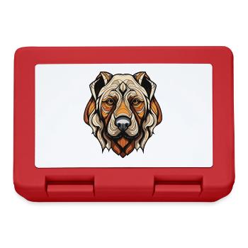 Kangal Hund Portrait - Brotdose - Rot - Vorne