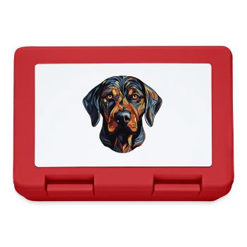 Labrador Hund Portrait - Brotdose - Rot - Vorne