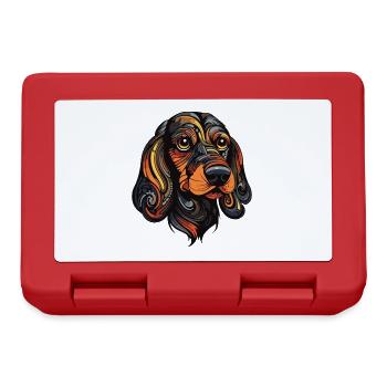 Dachshund Dog Portrait Dachshund - Lunchbox - red - Front