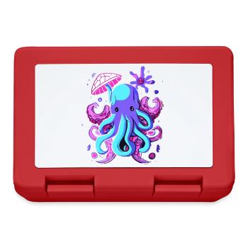 Octo Jelly Octopus Sea Creature - Lunchbox - red - Front