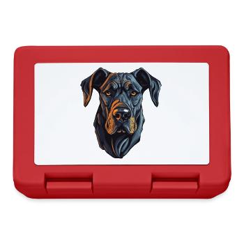 Great Dane Dog Portrait - Lunchbox - red - Front