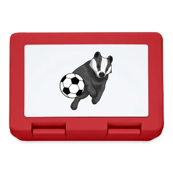 Dachs Fußballspieler Fußball - Brotdose - Rot - Vorne
